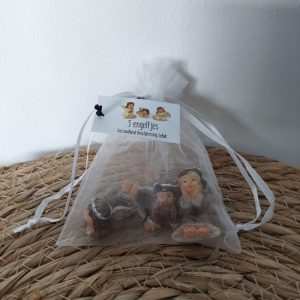 Drie engeltjes in een organza zakje